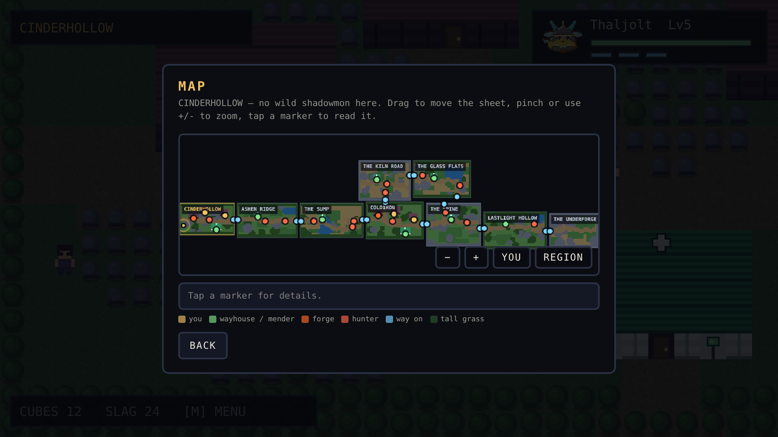 The map screen