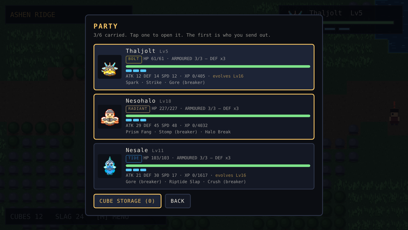Party screen